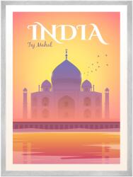  India állam poszter, 21 x 29, 7 cm ezüst színű keret (MP1-0182_21X29,7,039)