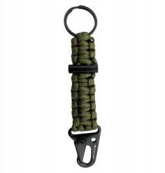 JB Tacticals Taktikai Karabiner Kulcstartó Túlélő Paracord Kötél Tűzgyújtó Asg 34-ZÖLD (JB Tacticals Brelok Paracord JB-ACS-0034-GRN)