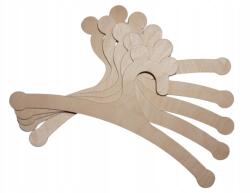  Természetes Fa Gyerek Ruhafogas Szett Rétegelt Lemezből, 5 db-os (WieszakDrewnianyUszy5)