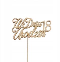 Klepkomania topper torta felirat 18. Születésnapra (BSTP111.)