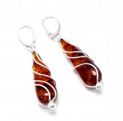 Biżuteria Front Front 5024B barna borostyán fülbevaló (5024B)