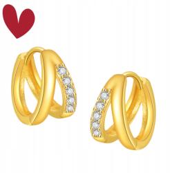  Kiváló minőségű, üreges fülbevaló nőknek, S925 ezüst, arany