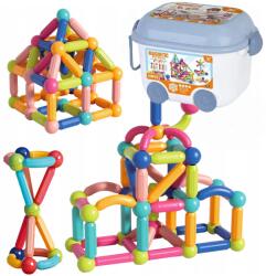 Leopard Nagy Mágneses Építőkocka Készlet XXL 84 db-os Oktató Építőkockák Gyerekeknek (h06)