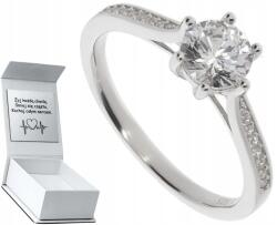  925 Ezüst Gyűrű Cirkóniákkal Világító Ajándék Gravírozás Dedikáció 16 (PCA 089 X 16)