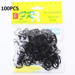  Eldobható gumiszalagok fekete/100 db KP-24227