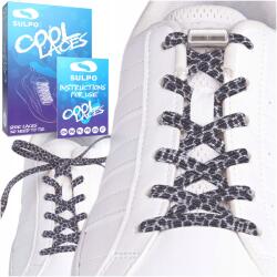 Sulpo Gumis, kötés nélküli cipőfűzők kapcsokkal divatos, sötét foltok (Elastyczne sznurowadła sznurówki bez wiązania)