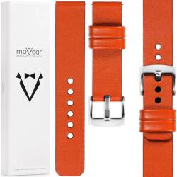 moVear 18 mm-es elegáns, prémium, kézzel készített óraszíj, narancssárga Movear (S1-18OR-75125Q-PSL)