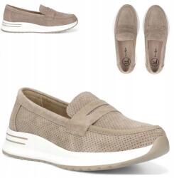 Filippo Női velúr mokaszin bőr 41 Filippo divatos platform félcipő loafer (Filippo DP6750/25 BE)