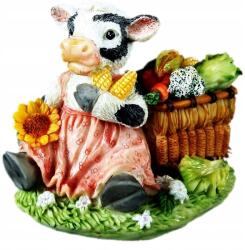 Miximport Barátságos Tehén Dekorációs Figura 9x8 Rusztikus Otthoni Dekoráció (DE-231TS)