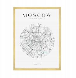  Moszkva várostérkép plakát kb. 50x70 cm arany keret (MP1-0055_50X70,045)