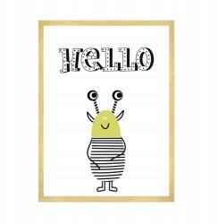  Ideális poszter gyerekeknek Hello szörnyek 50x70 cm arany keret (MP1-0257_50X70,045)