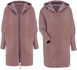 Soprato Alpaki Cipzáras Kabát Gyapjú Színek oversizeHOSSZÚ Cappuccino