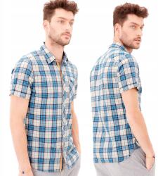 s.Oliver SlimFit férfi ing kr. ujjú s. Oliver türkizkék S (13.705.22.2126.64N4.S)