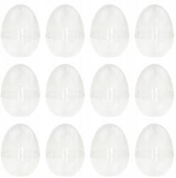 Martom 12x Akril Tojás Átlátszó Álló Tojás 12CM Műanyag Húsvéti (12xTG60437)