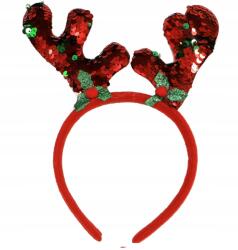 Druk-Pak Karácsonyi fejpánt gyerekeknek rénszarvas szarvak flitteres ruha díszek az ünnepekre (OZDOBY ŚWIĄTECZN DLA DZICI DO WŁOSÓW)