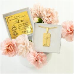 Golden Haus Arany Közösségi Lánc 925 585 Medál Kislánynak 45 CM (Cudowny medalik Matka Boska Naszyjnik Chrzest)