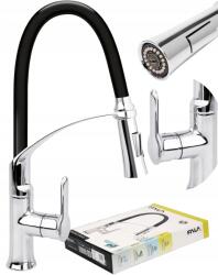 TOYA Mosogató Csaptelep Flexible 2-BLACK 75675 Flexibilis Kifolyócsővel (75675)