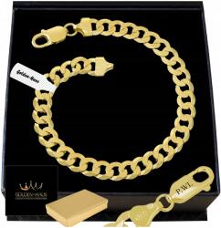 Golden Haus Elegáns Férfi Karkötő Ezüst Aranyozott Páncél 22 CM 6 MM 925/585 (gruba branzoletka bransoletka złota pancerka)