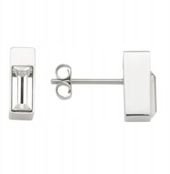 Energetix Mágneses Fülbevaló Téglalap Swarovski Kristályokkal, Sebészeti Acél (3508)