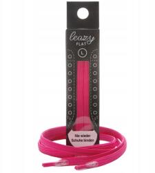 leazy Rugalmas, lapos, neon rózsaszín, kötés nélküli cipőfűző Leazy, L-es méret (FLATNPK#L)