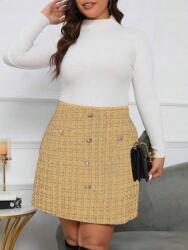 Shein Bézs Tweed Szoknya (2XL) (613680)