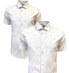 Anagre Férfi Elegáns Ining Casual Pamut Fehér Mintás XL