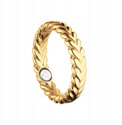 Energetix Arany Színű, Fonott Szív Mintás Mágneses Gyűrű (8470-2)