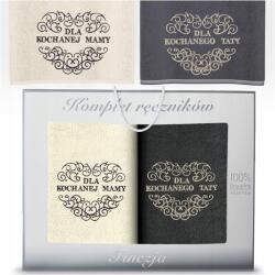 Koney Törölköző Szett Anyának És Apának, Díszdobozban, Hímzett Koney Mintával (7-01)