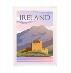  Írország Térkép Plakát Európa Zöld Sziget 21x29, 7 cm fehér keret (MP1-0183_21X29,7,063)