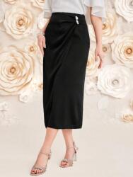 Shein EC32220 Shein Fekete Szoknya Magas Derekú Gyöngyházzal (4) S