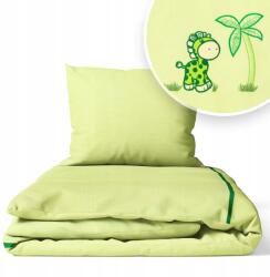 Ankras 120x90 Gyerek Ágyneműhuzat 2EL 90x120 Kiságyba (ŻYRAFKA P-2 120/90 40/60 APL. ZIELONY)