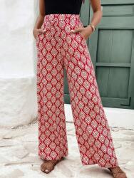 Shein Széles Szárú Boho Nadrág Geometrikus Motívum Viszkóz Shein Xs 34