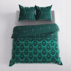 Markizeta Home Saphira szatén ágyneműhuzat garnitúra 160x200 cm-es méretben, elegáns üveg zöld színben (posciel satynowa markizeta)