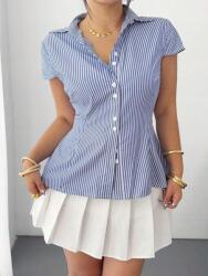 Shein Csíkos Rövid Ujjú Ing (4XL) (612709)