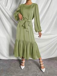Shein LC82205 Shein Ruha Maxi Szatén Fodros Pánttal (4) M