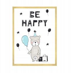  Születésnapi plakát, buli, ünnepi alkalom Légy boldog! 50x70 cm arany keret (MP1-0306_50X70,045)