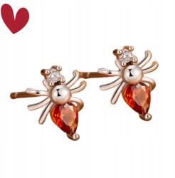  Kreatív Pók Sötét Fülbevaló Nőknek, S925 Ezüst, Fehér Arany