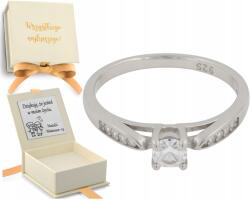  Ezüst Gyűrű Cirkóniákkal 925 Ezüst Ajándék Gravírozás 16 (biżuteria na urodziny imieniny rocznicę)