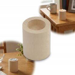 Peewit Kerek Gyertyatartó 8cm, fa Decoupage (5904870438701)