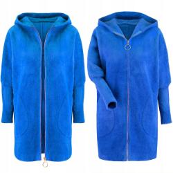 Soprato Alpaki Cipzáras Kabát Gyapjú Színek Oversize Hosszú Búzavirág