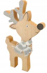  Rénszarvas Fa Figura Karácsonyi Dekoráció 20cm (363778-SZ)