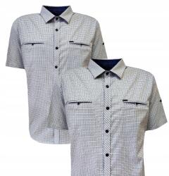  Férfi sport ing pamut kockás mintával White Bagarda L