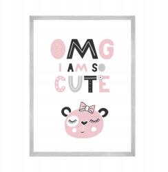  Omg I am so cute gyerekplakát 21x29, 7 cm ezüst színű keret (MP1-0212_21X29,7,039)