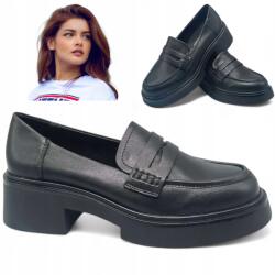 S. Barski Női Lordsy Bőr Félcipő S. Barski Lordsy Platform Fekete 39 (Mokasyny S.Barski JC42-61)