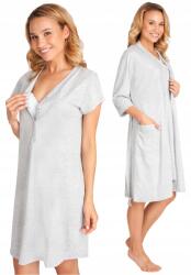 Przyszła Mama Szoptatós Ing Kismama Fürdőköpeny Szett L-es (koszula ciazowa z szlafrokiem)