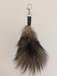  Kulcstartó medál kulcstartó dekoráció természetes szőrme nyest