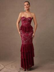  Silquee Csipkés Maxi Ruha Fodros (s) (613610)