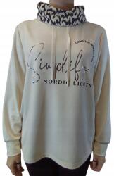 Street One Ekru színű garbós blúz fekete leopárdmintával street One, 42-es méret