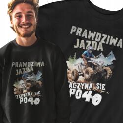 Aradena Személyre Szabott Pulóver Apának, Fiúnak, Ajándék, Ünnep, Quad, Születésnap L (406 L Prawdziwa jazda zaczyna się po 30, 40)