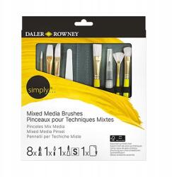 Daler-Rowney D&r 10 darabos fehér szőrű szintetikus ecsetkészlet tokban (D216656010)